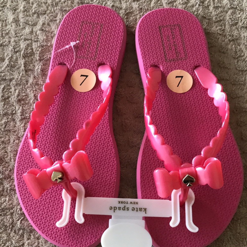 NWT Kate Spade pink flip flops